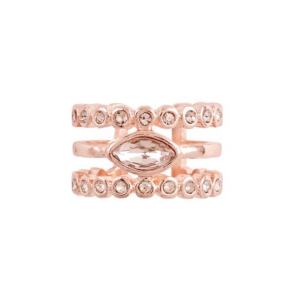 🚫SOLD LUV AJ Rachel Zoe Rose Gold Marquise Ring